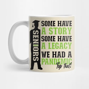 Pandemic Graduation | Black And Green Text Boys Funny Graduation Mug